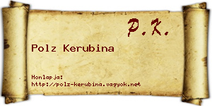 Polz Kerubina névjegykártya